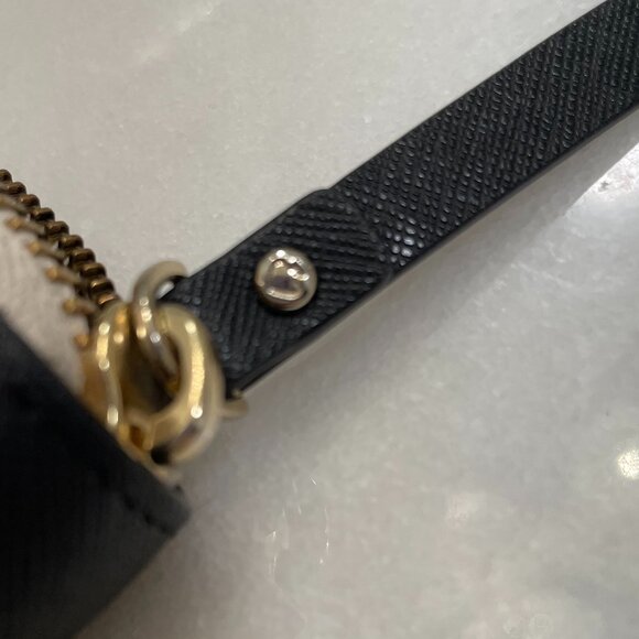 Kate Spade Laurel Way Neda Beige and Black Leather Zip Around Wallet - Picture 13 of 14